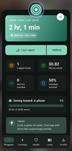 The Quit Tracker dashboard